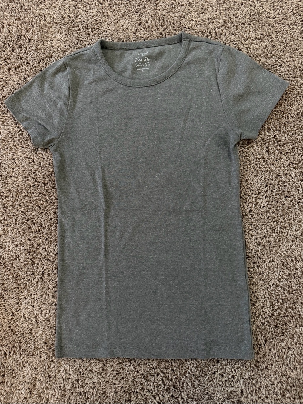 J. Crew Slim Crewneck Tee - Charcoal Gray